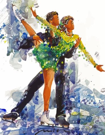 Abstract Ice Skating Paint By Numbers