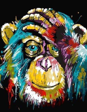 Colorful Monkey Art Paint By Numbers