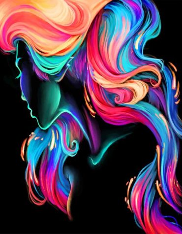 Rainbow Hair Colors Paint By Numbers