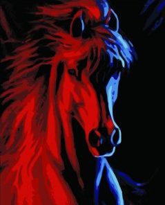 Red Horse Art Paint By Numbers