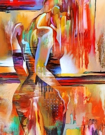 Abstract Colorful Woman Paint By Numbers