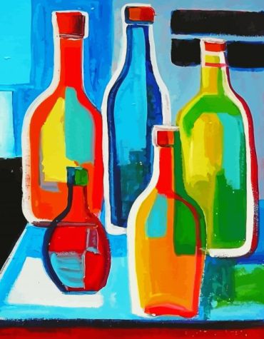 Colorful Abstract Bottles Paint By Numbers