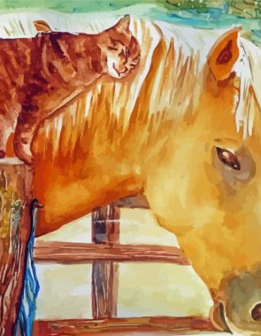 Abstract Horse and Cat Paint By Numbers
