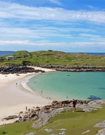 Achmelvich Bay Seascape Paint By Numbers