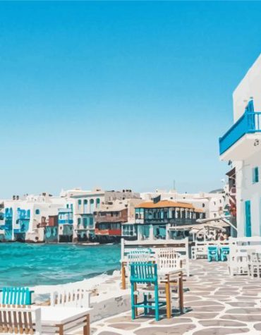 Greek Island Houses Paint By Numbers