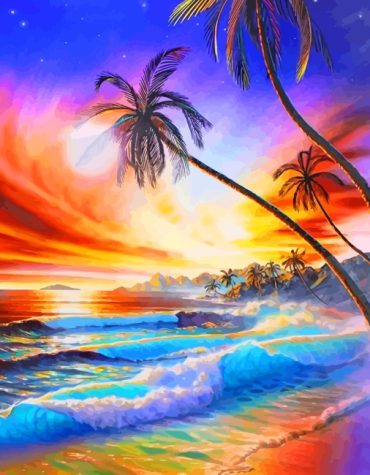 Aesthetic Beach Sunset Paint By Numbers