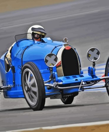 Aesthetic Blue Bugatti Car Paint By Numbers