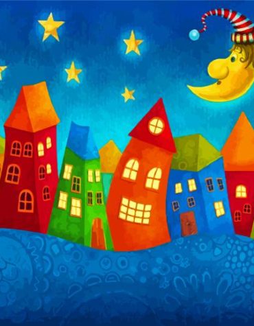 Aesthetic Nightscape Buildings Paint By Numbers