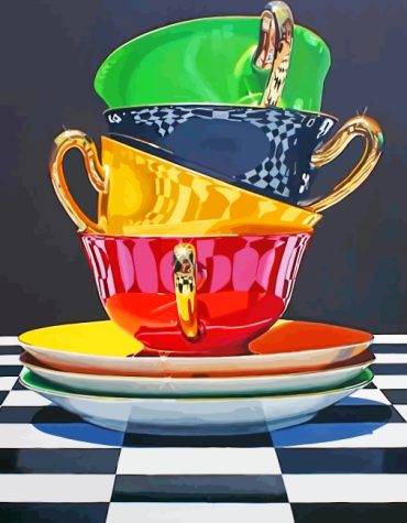 Elegant Teacups Paint By Numbers