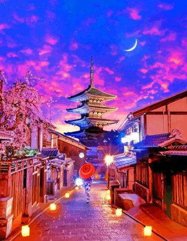 Yasaka Pagoda Japan Scene Paint By Numbers