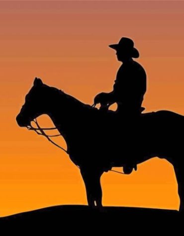 Aesthetic Cowboy Silhouette Paint By Numbers