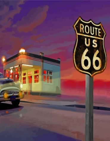 Aesthetic Route 66 Adventure Paint By Numbers