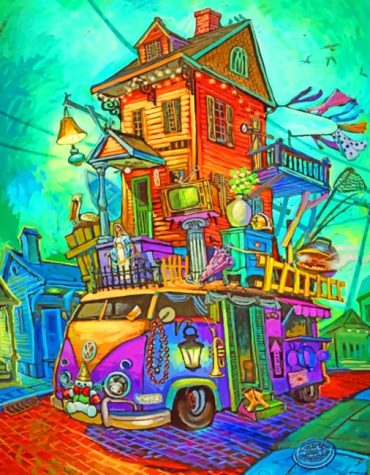 Aesthetic Volkswagen Van Paint By Numbers