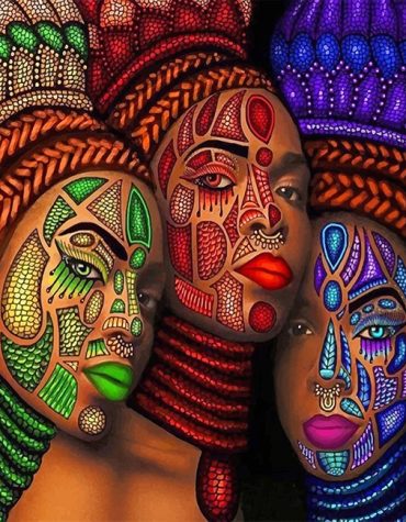 Colorful African Women Paint By Numbers