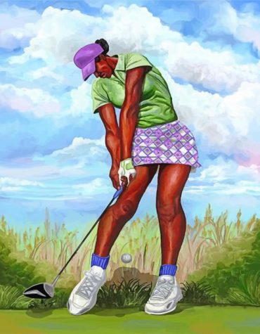 African Woman Golfers Paint By Numbers