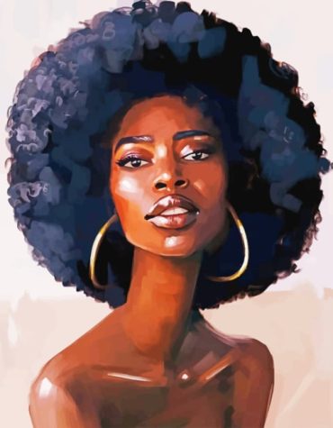 Afro African Girl Paint By Numbers