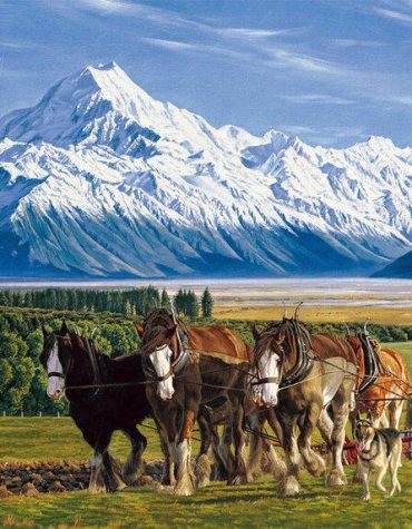 Agricultural Mountain Views Paint By Numbers