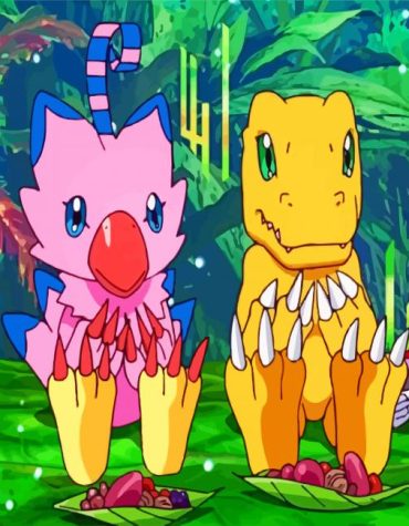 Agumon Digimon Paint By Numbers