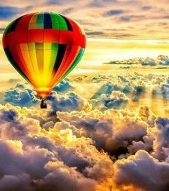 Hot Air Balloons Landscape Paint By Numbers