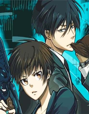 Akane and Ginoza Anime Paint By Numbers