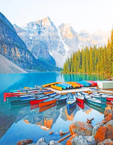 Banff Moraine Lake Adventure Paint By Numbers