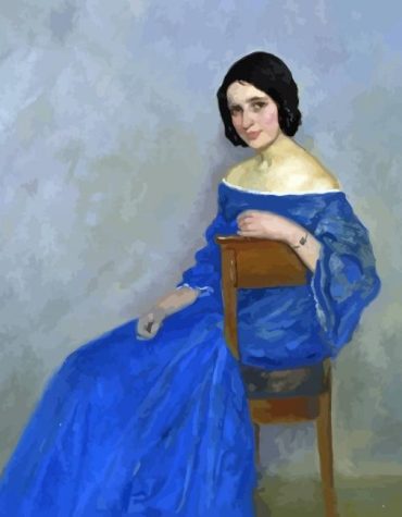 Albrecht Jensen Blue Dress Paint By Numbers