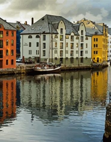 Alesund Cityscape Paint By Numbers