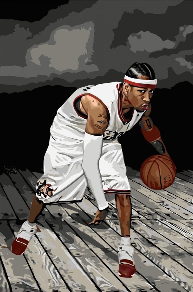 Allen Iverson Basketball Legend Paint By Numbers