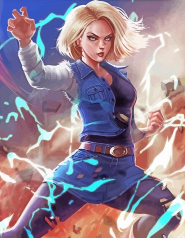 Android 18 Anime Art Paint By Numbers