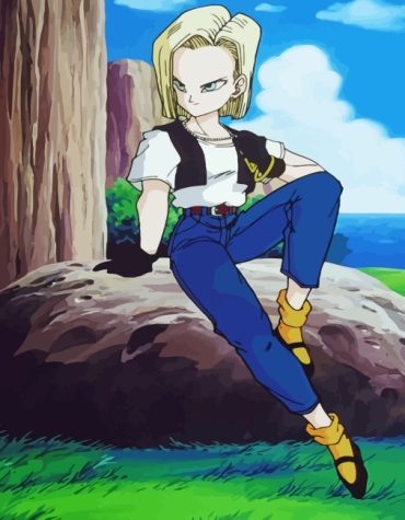 Dragon Ball Z Android 18 Paint By Numbers