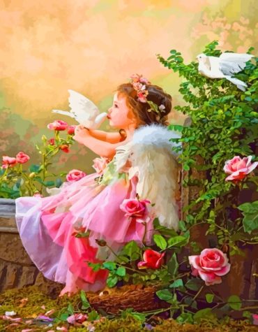 Angel Garden Enchantment Paint By Numbers