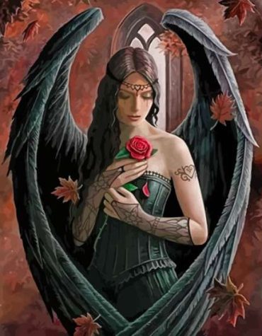 Angel Woman with Roses Paint By Numbers