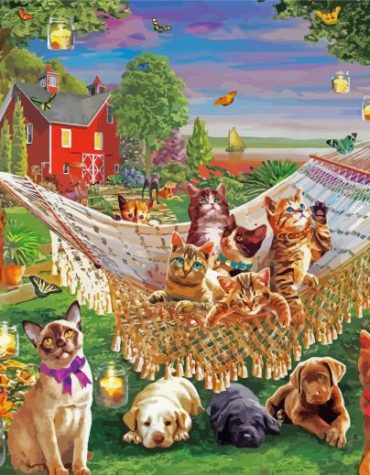 Garden Cats Paint By Numbers