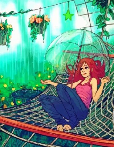 Anime Girl Relaxing Paint By Numbers