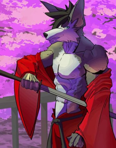 Samurai Wolf Fantasy Warrior Paint By Numbers