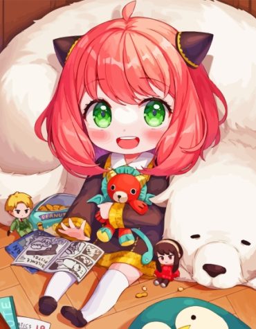 Anya Anime Painting Paint By Numbers