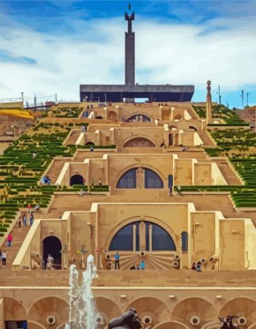 Discover Yerevan's Cascade Complex Paint By Numbers