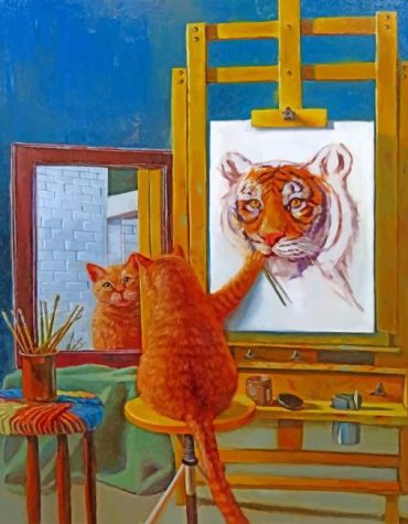 Cat Animal Art Paint By Numbers