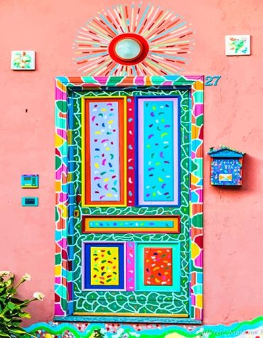 Colorful Artistic Door Paint By Numbers