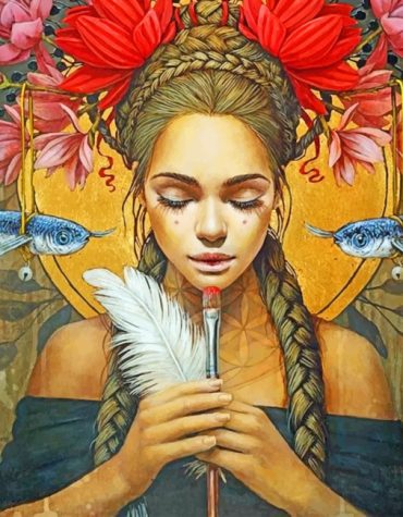 Artistic Floral Woman Paint By Numbers