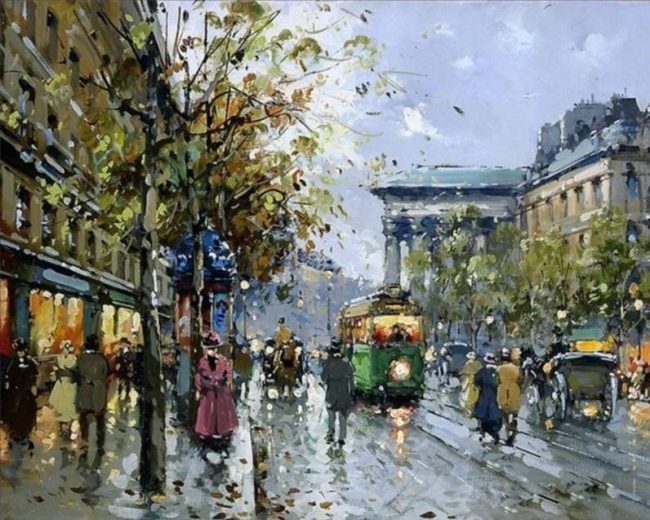 Parisian Winter Landscape Paint By Numbers