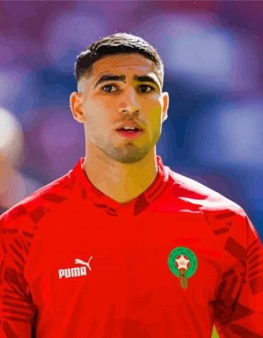 Ashraf Hakimi Sports Icon Paint By Numbers