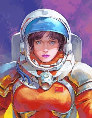 Astronaut Woman Exploring Space Paint By Numbers