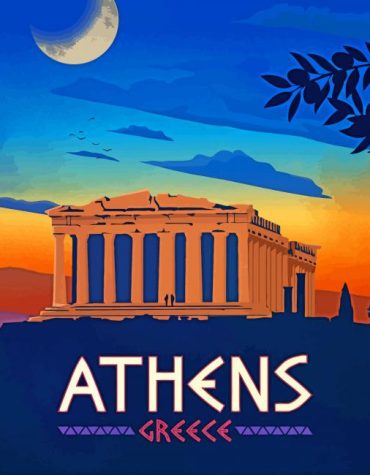 Athens Greece Landmarks Paint By Numbers