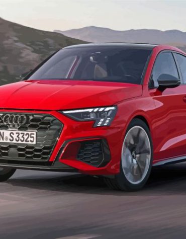 Audi S3 Red Engine Paint By Numbers