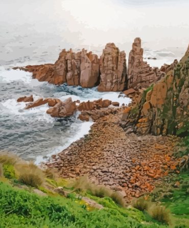 Phillip Island Seascape Paint By Numbers