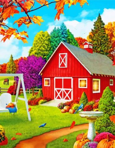 Autumn Countryside Farm Paint By Numbers
