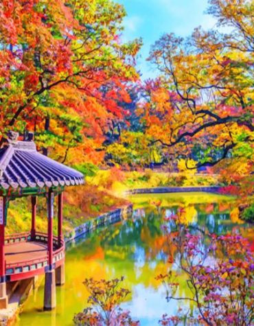 Autumn Korea Forest Paint By Numbers