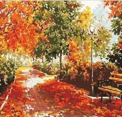 Golden Autumn Landscape Paint By Numbers