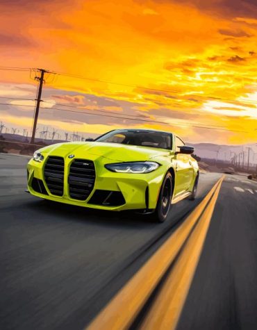 Bmw M4 Sunset Drive Paint By Numbers